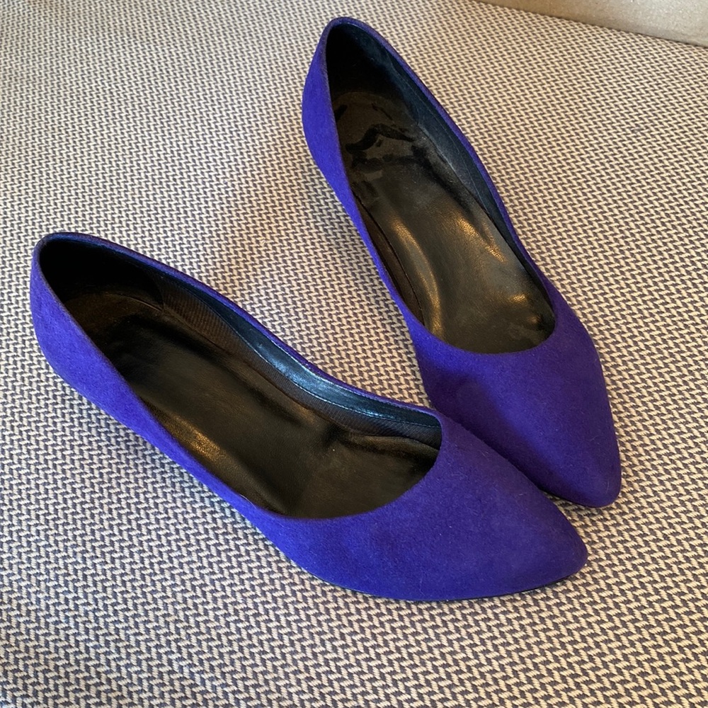 Royal Blue suede heels